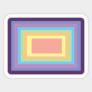 Colorful rectangle design Sticker